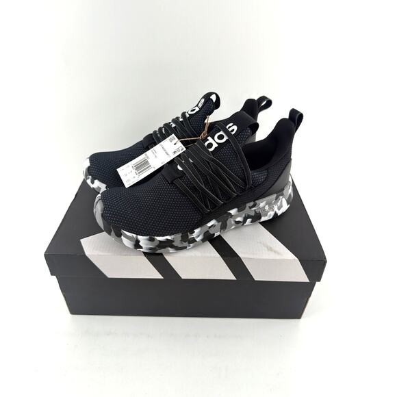 Adidas Kids Black Lite Racer Adapt 7.0 Shoes Size 4 - Picture 8 of 13